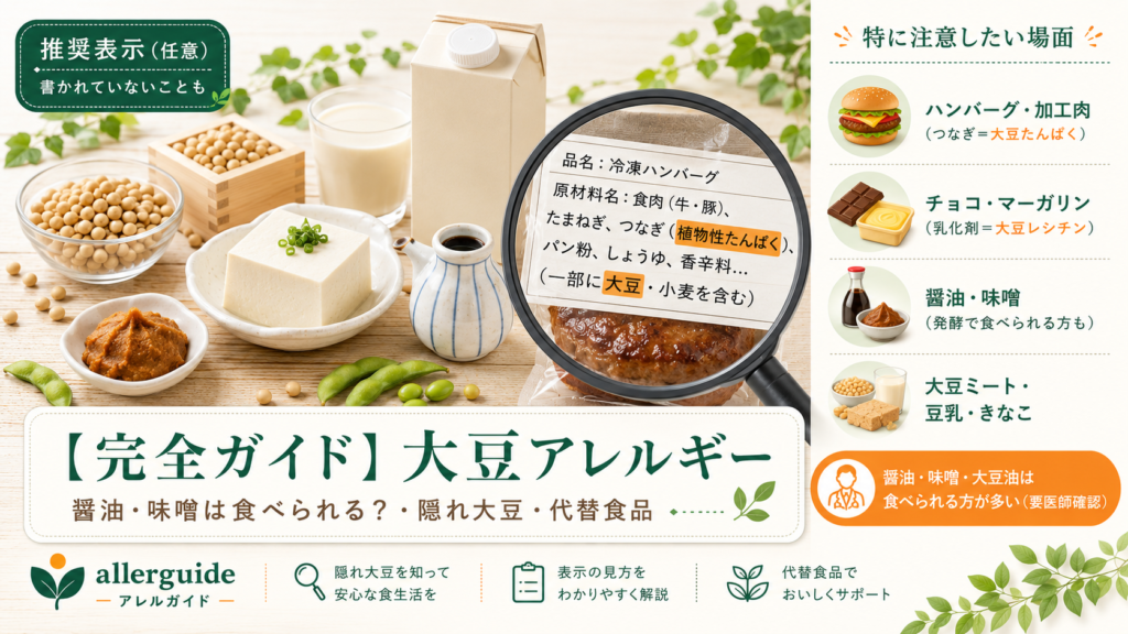 大豆アレルギー完全ガイドのアイキャッチ